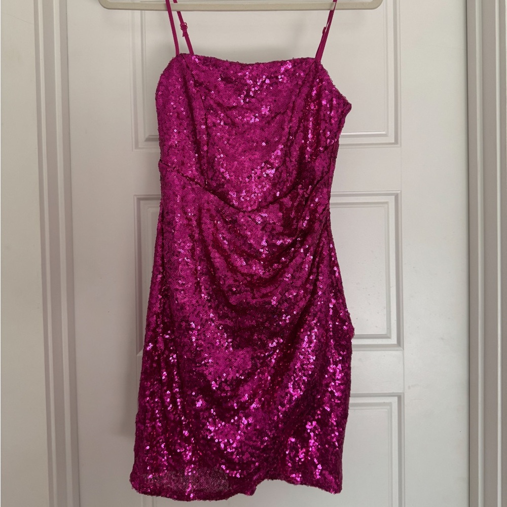 Sparkling Pink Sequin Dress